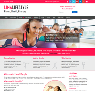joomla fitness template, yoga template, health template, health and fitness joomla