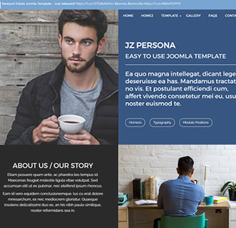 joomla portfolio resume cv personal template theme