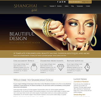Joomla jewellery jewellers theme website template